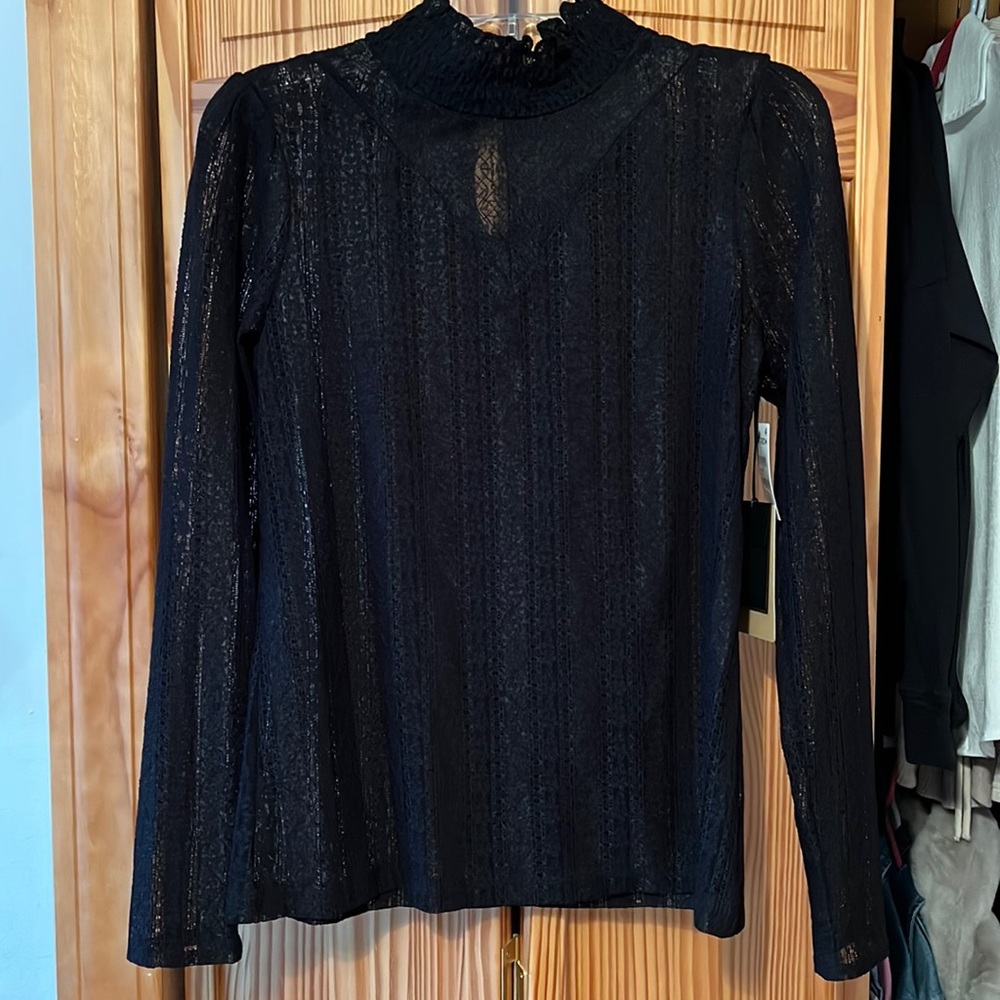 NEW MESH BLACK LONG SLEEVE